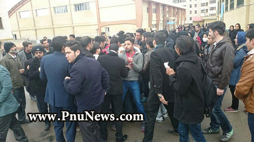 تجمع اعتراضی دانشجویان پیام نور مشهد